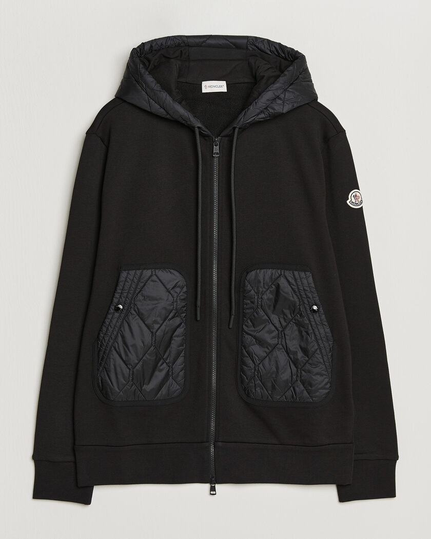 Moncler Full Zip Hoodie Black – Musta