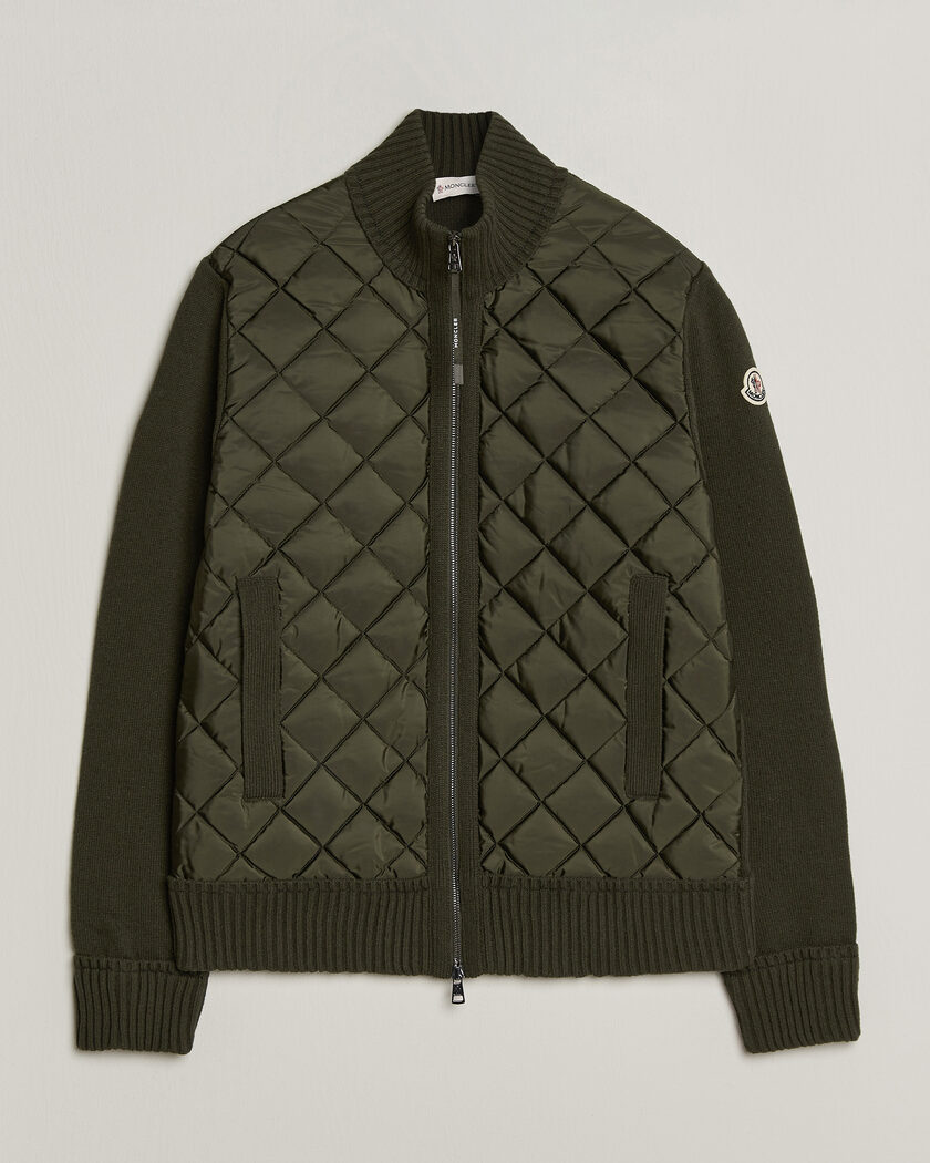 Moncler Quilted Hybrid Jacket Dark Green – Vihreä