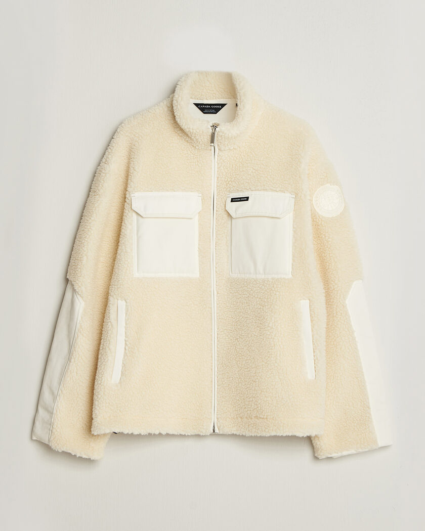 Canada Goose Harrier Fleece Jacket Bone – Valkoinen
