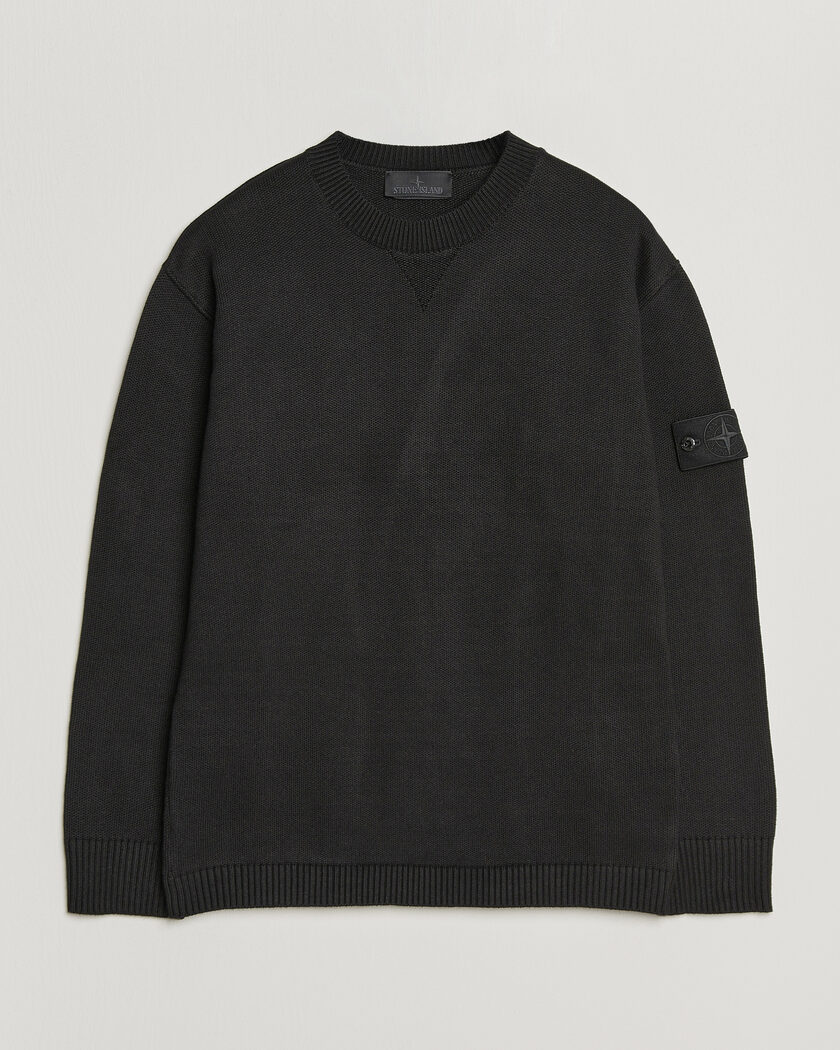 Stone Island Ghost Plush Stitch Winter Cotton Sweat Black – Musta