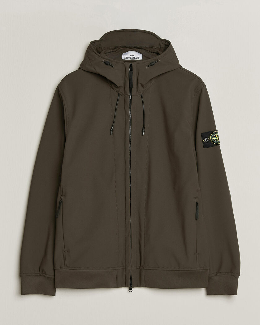 Stone Island Short Hooded Soft Shell Jacket Coal Grey – Harmaa