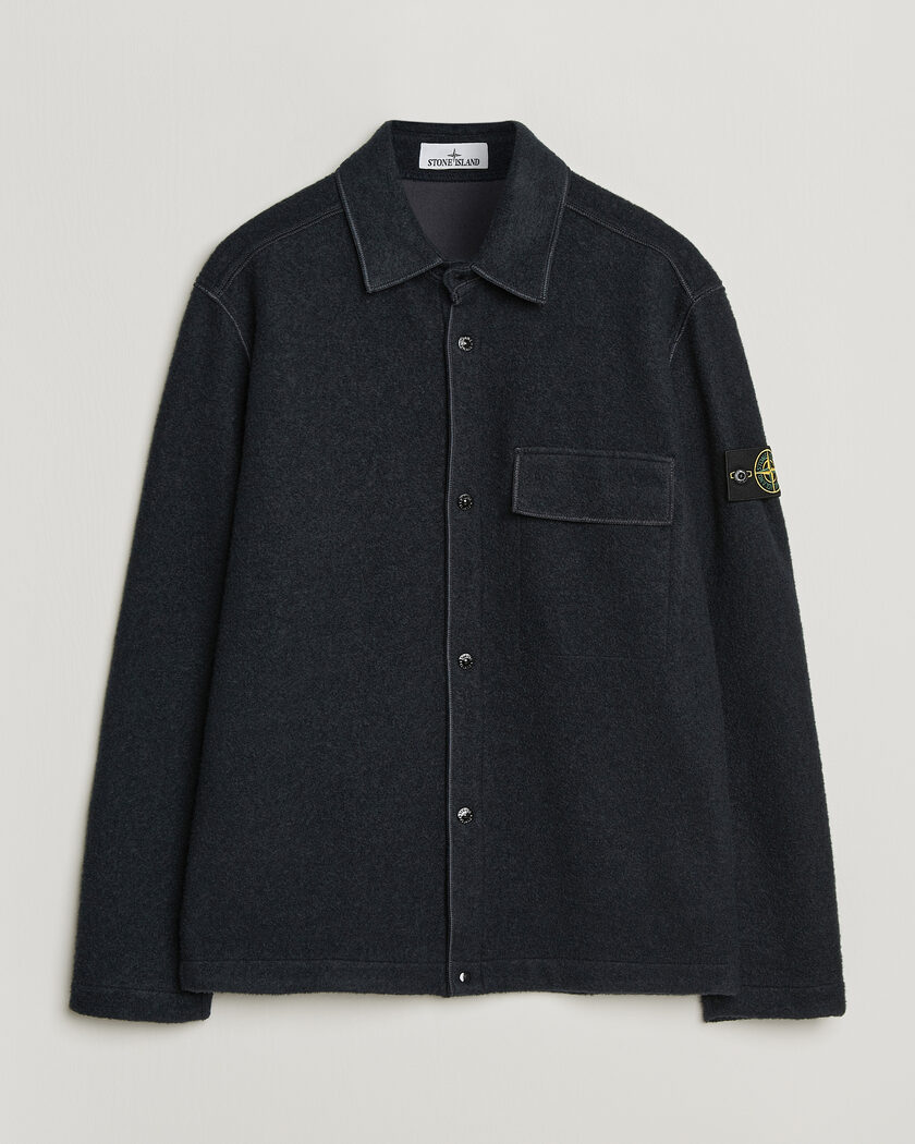 Stone Island Micro Bouclé Overshirt Navy Blue – Sininen