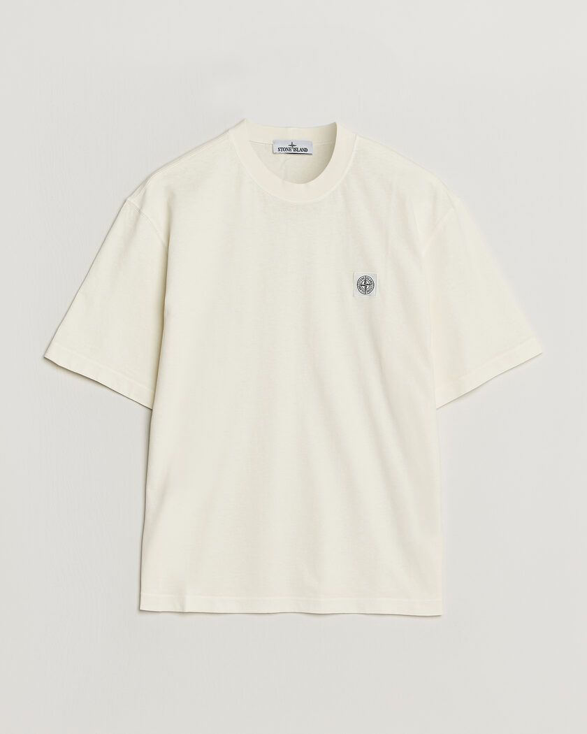 Stone Island Combed Organic Cotton T-Shirt Ivory – Valkoinen