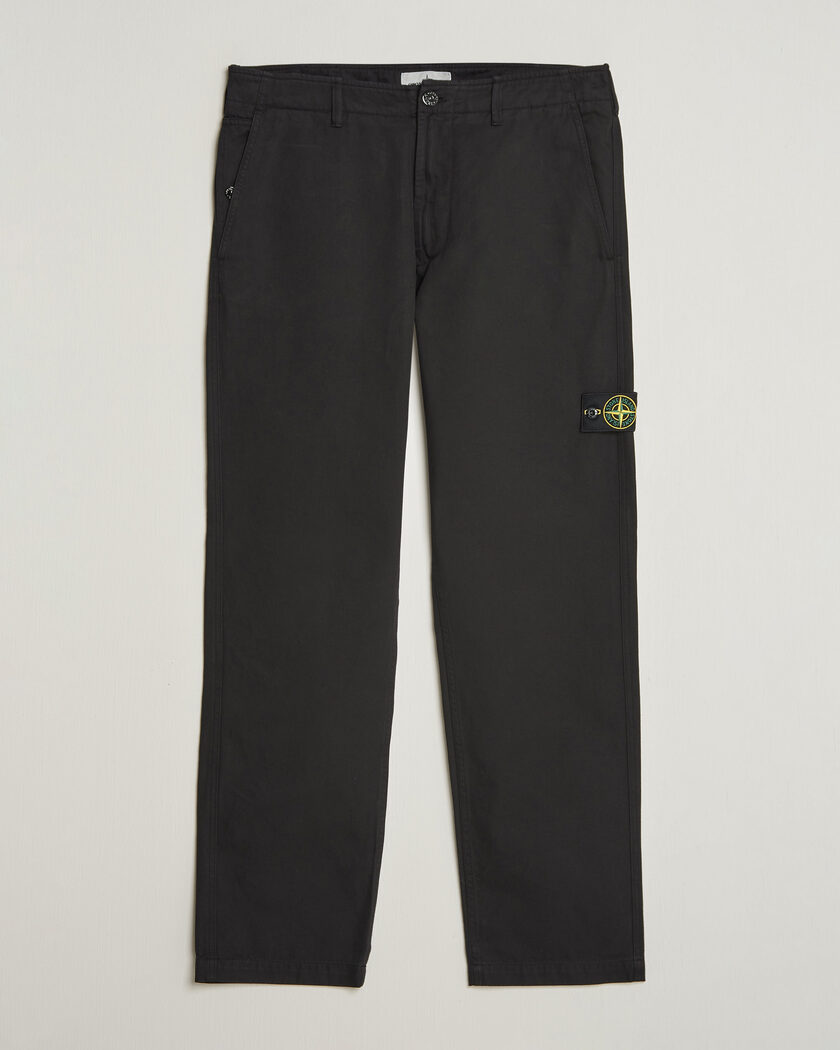 Stone Island Dense Cotton Twill Pants Black – Musta