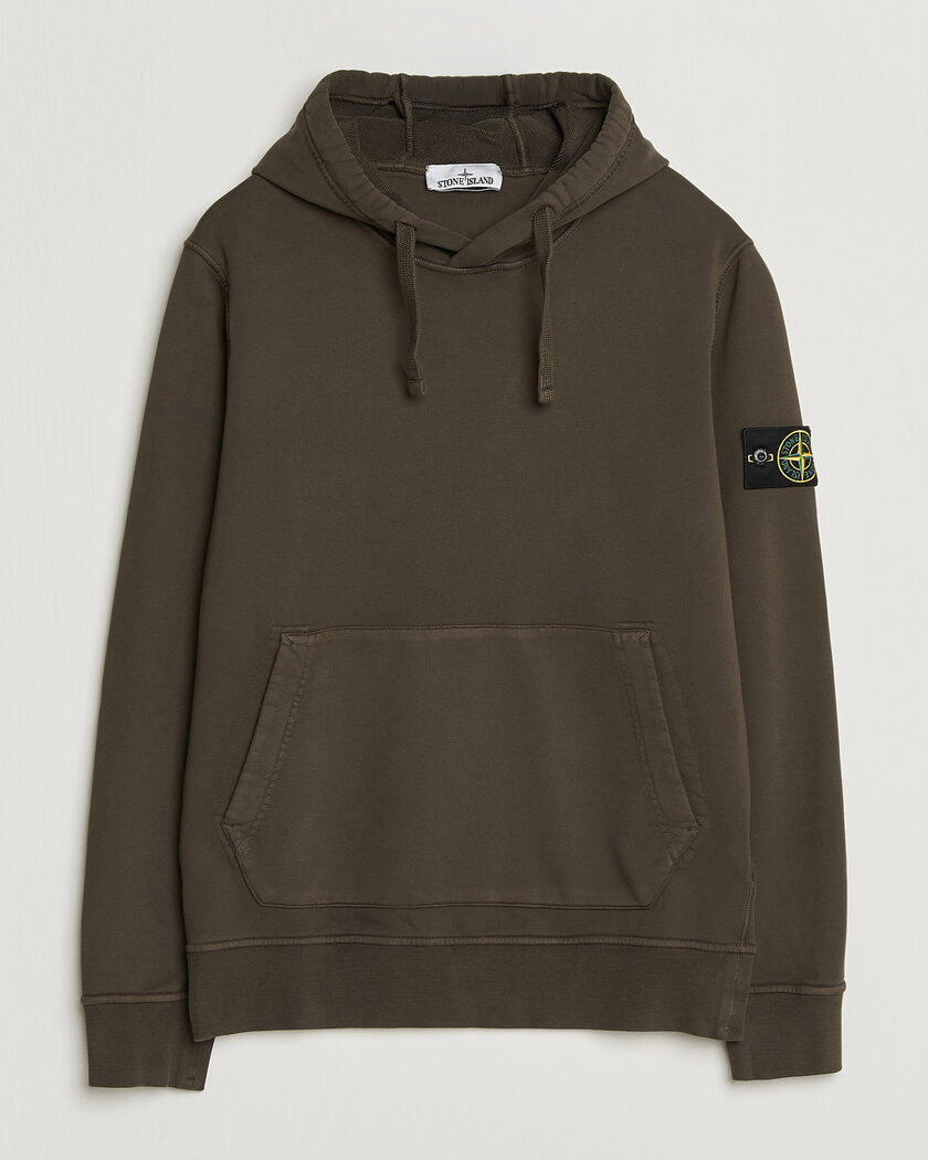 Stone Island Garment Dyed Fleece Hood Coal Grey – Harmaa