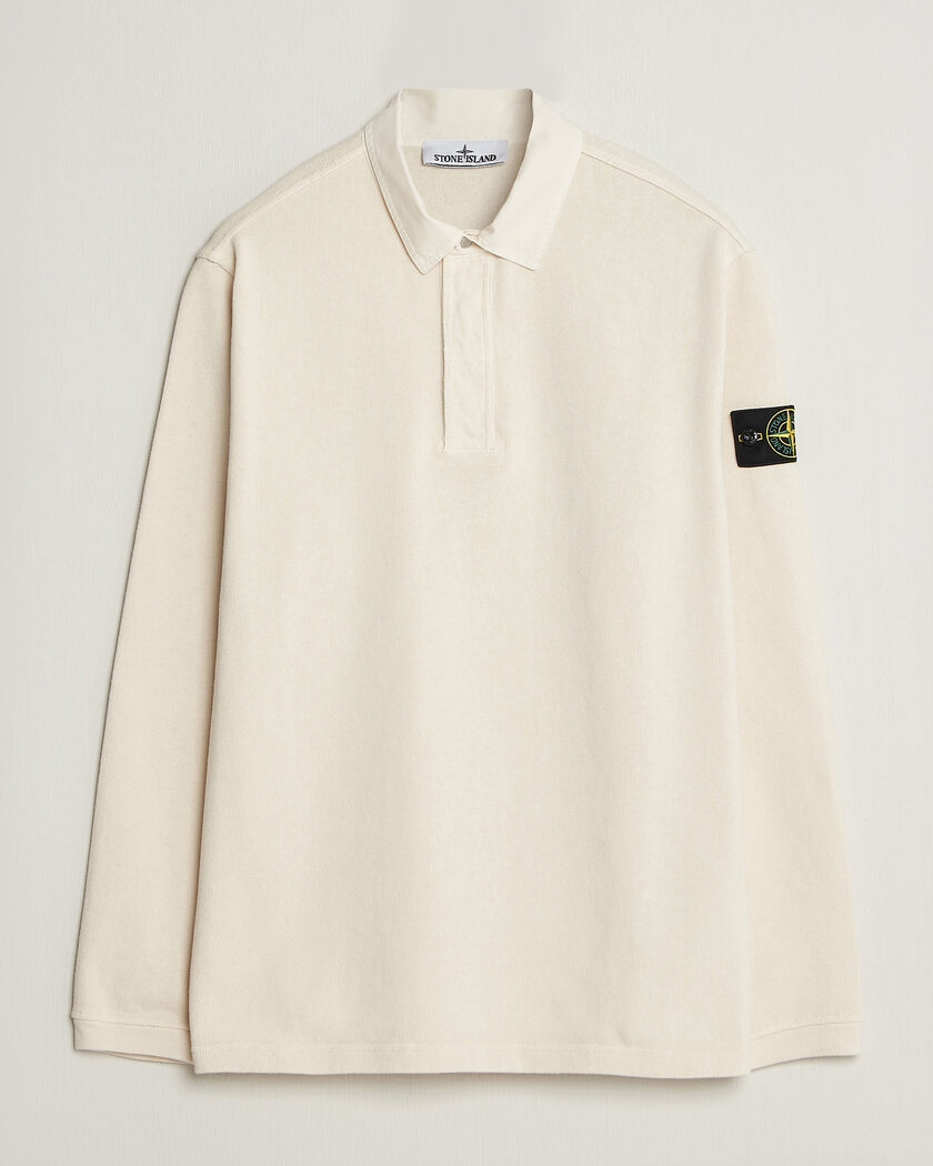 Stone Island Heavy Cotton Jersey Polo Ivory – Valkoinen