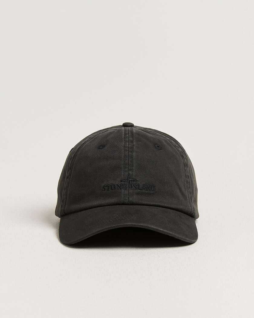 Stone Island Brushed Cotton Gabardine Cap Black – Musta