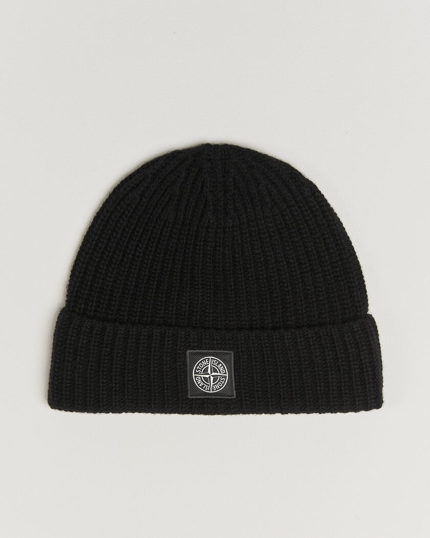 Stone Island Geelong Wool Hat Black – Musta