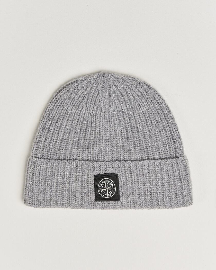 Stone Island Geelong Wool Hat Grey Melange – Harmaa