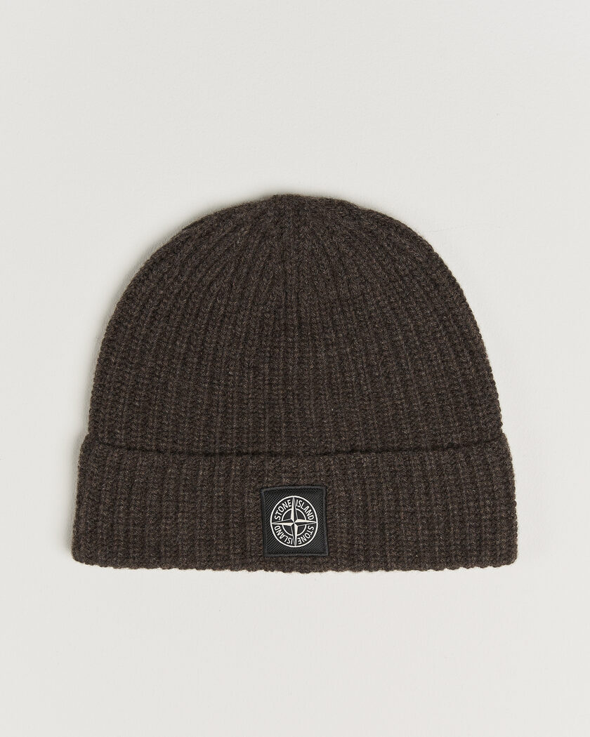 Stone Island Geelong Wool Hat Melange Lead – Harmaa