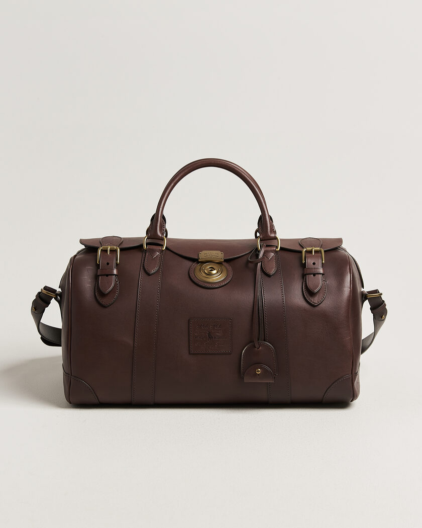 Polo Ralph Lauren Leather Duffle Bag Burnished Brown – Ruskea