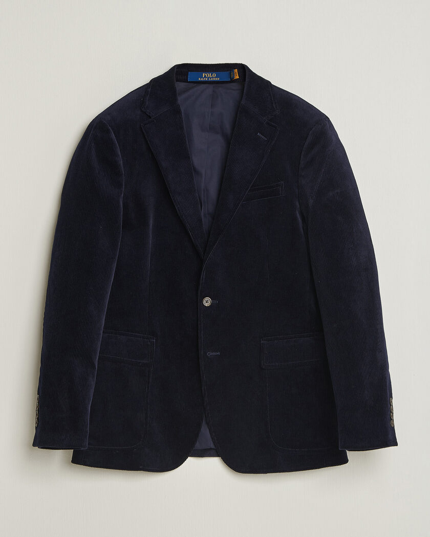 Polo Ralph Lauren Single Breasted Corduroy Sportcoat Newport Navy – Sininen
