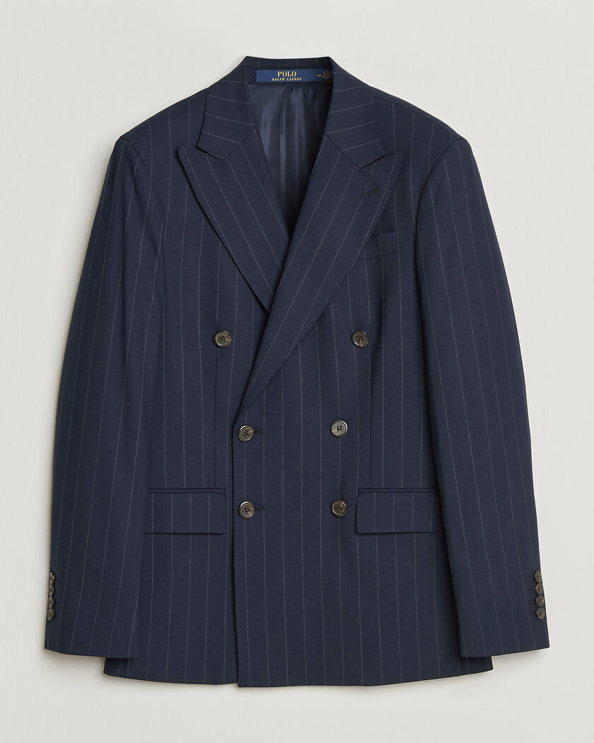 Polo Ralph Lauren Double Breasted Rope Stripe Sportcoat Navy/Grey – Sininen