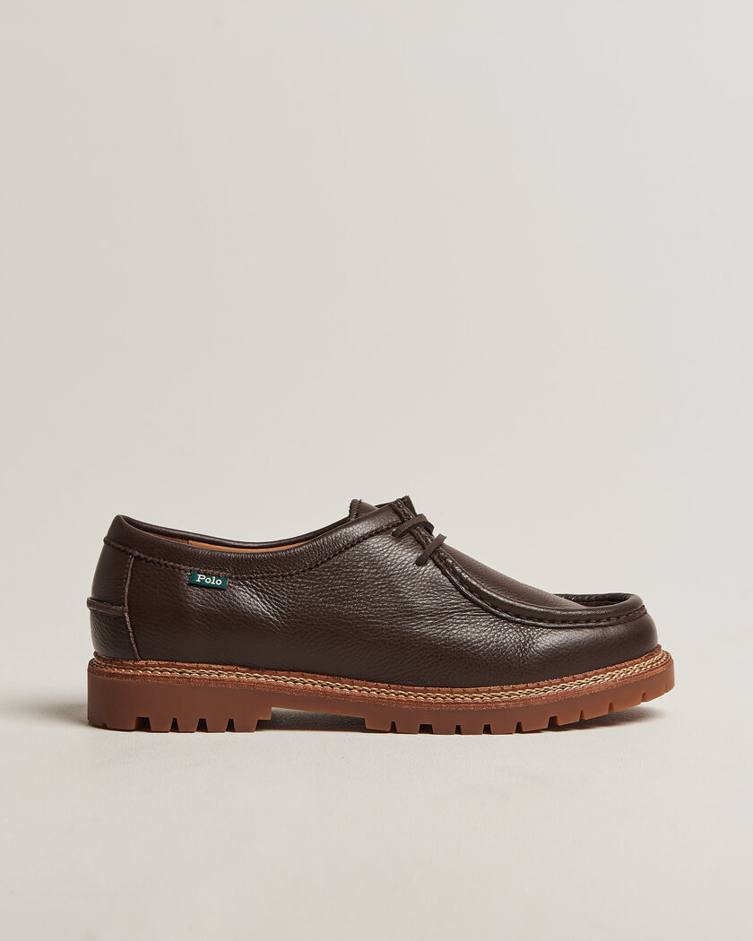 Polo Ralph Lauren Jett Apron Derby Shoe Dark Brown – Ruskea