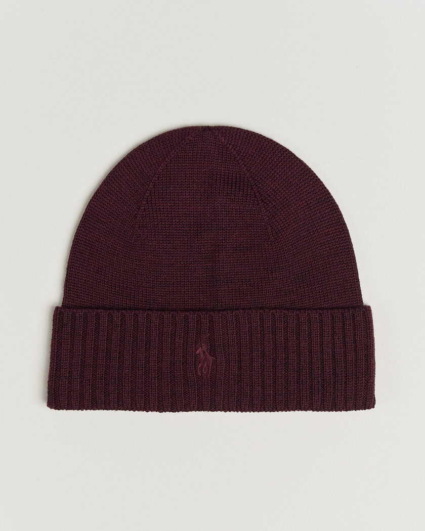 Polo Ralph Lauren Merino Beanie Merlot Wine Heather – Punainen