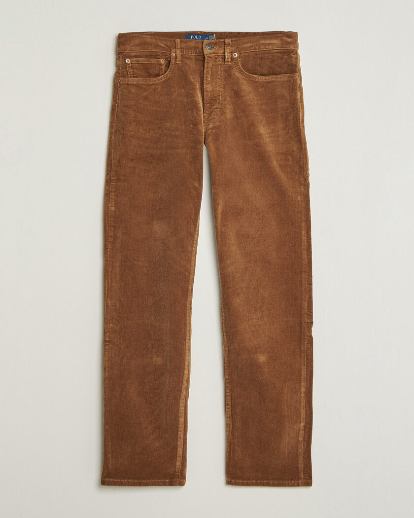 Polo Ralph Lauren Stretch Corduroy Straight Fit Pants Sepia – Ruskea