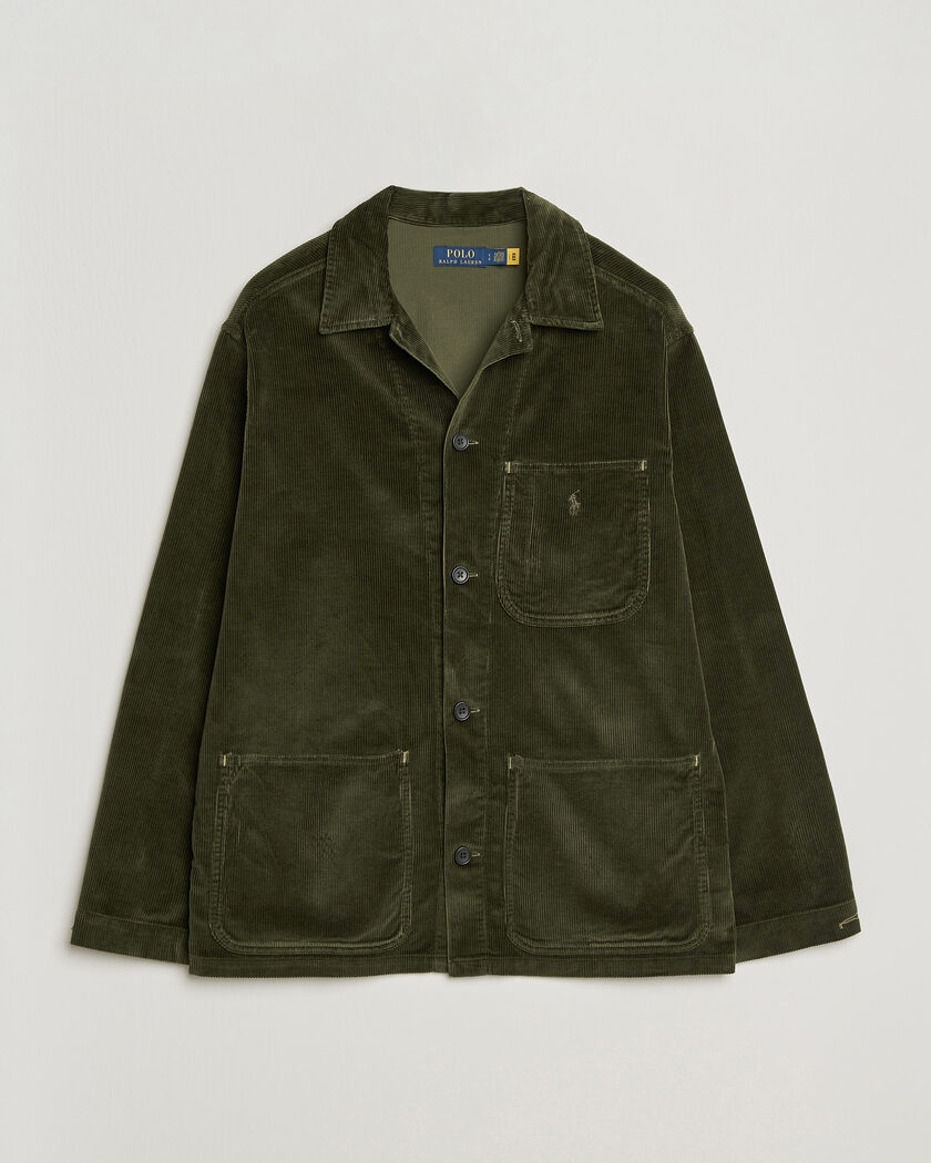 Polo Ralph Lauren Corduroy Overshirt Company Olive – Vihreä