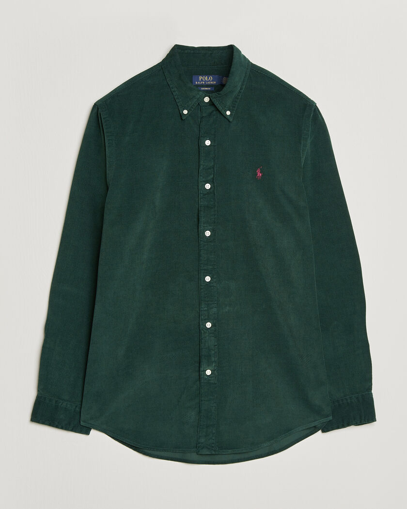 Polo Ralph Lauren Custom Fit BD Corduroy Shirt Moss Agate – Vihreä