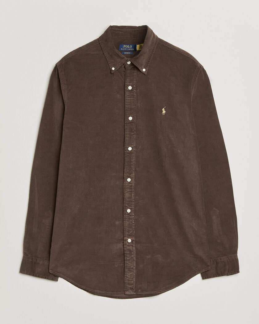 Polo Ralph Lauren Custom Fit BD Corduroy Shirt Nutmeg Brown – Ruskea