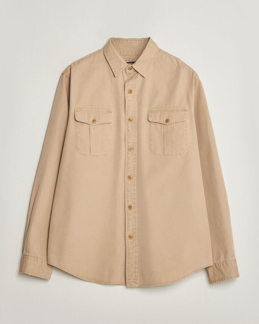 Polo Ralph Lauren Litchfield Washed Chino Overshirt Vintage Khaki – Beige