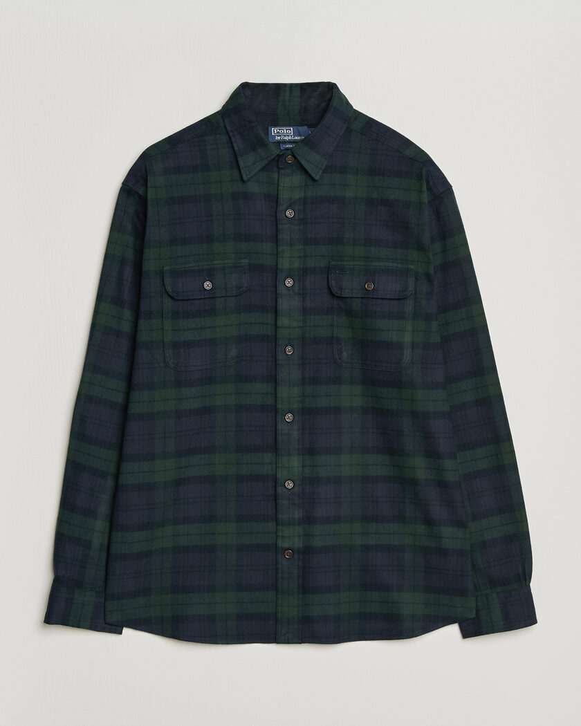 Polo Ralph Lauren Classic Fit Shaggy Flannel Shirt Navy Forest – Monivärinen