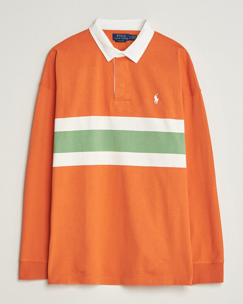 Polo Ralph Lauren Knitted Jersey Rugby Shirt Solar Sky Multi – Oranssi