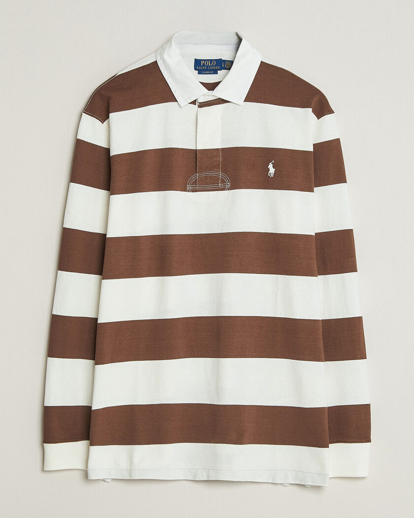 Polo Ralph Lauren Striped Jersey Rugger Cream/Brown – Monivärinen