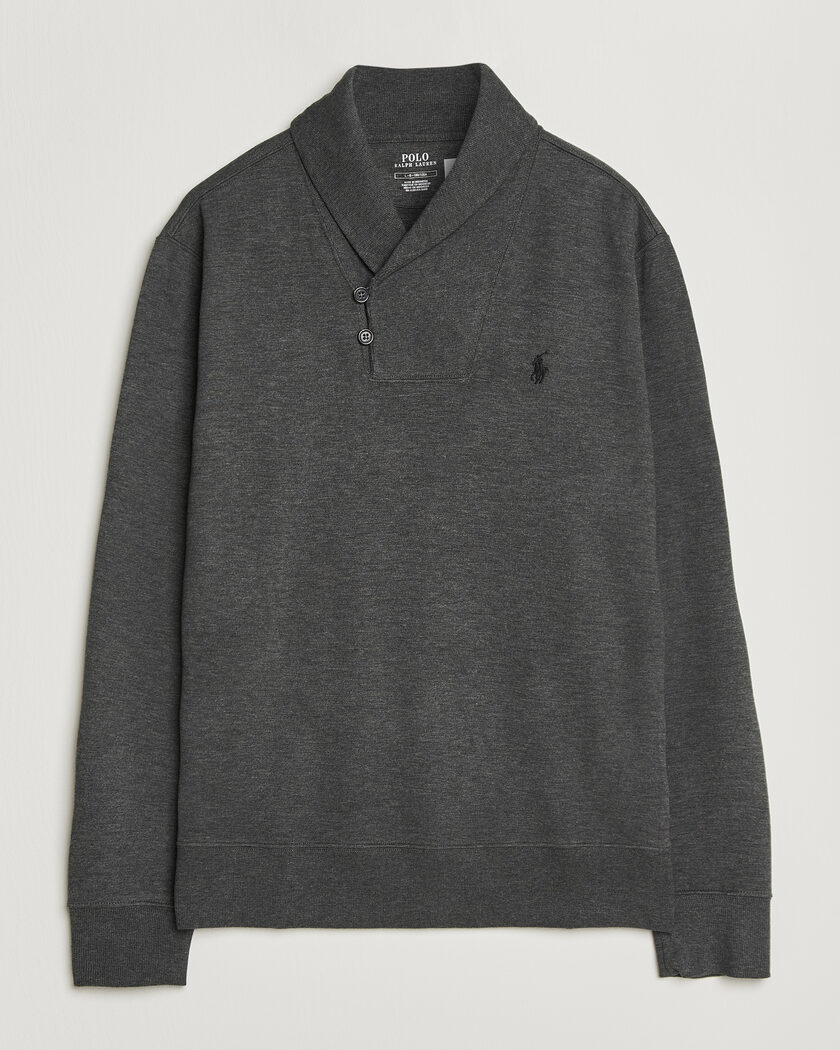 Polo Ralph Lauren Double Knitted Shawl Collar Sweater Windsor Heather – Harmaa