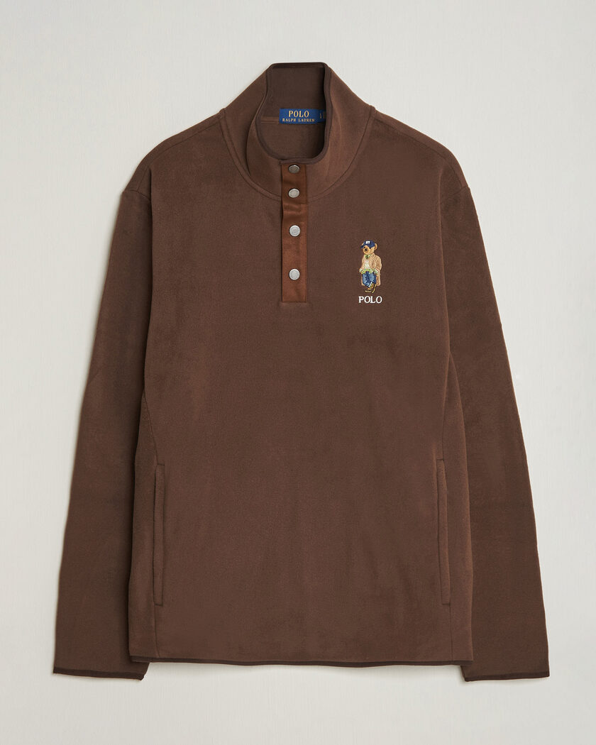 Polo Ralph Lauren Fleece Pullover Sweatshirt Luggage Brown – Ruskea