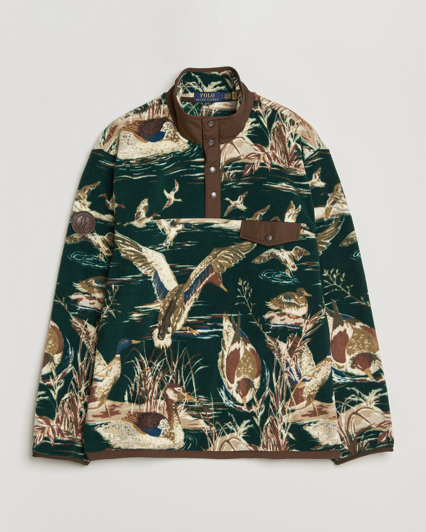 Polo Ralph Lauren Printed Vintage Fleece Pullover Duck Pond Scenic – Monivärinen