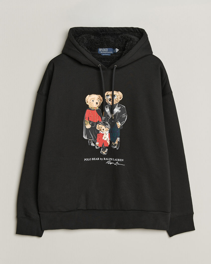 Polo Ralph Lauren Magic Fleece Bear Hoodie Polo Black – Musta