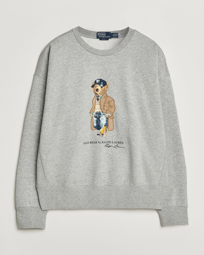 Polo Ralph Lauren Athletic Fleece Bear Sweatshirt Andover Heather – Harmaa