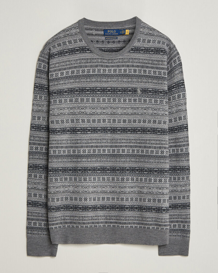  Polo Ralph Lauren Fair Isle Merino Sweater Grey Combo – Harmaa