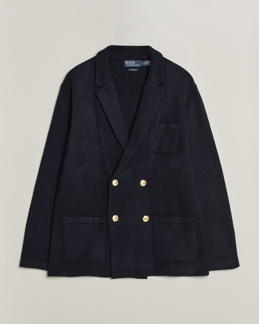 Polo Ralph Lauren Double Breasted Cashmere Cardigan Aviator Navy – Sininen