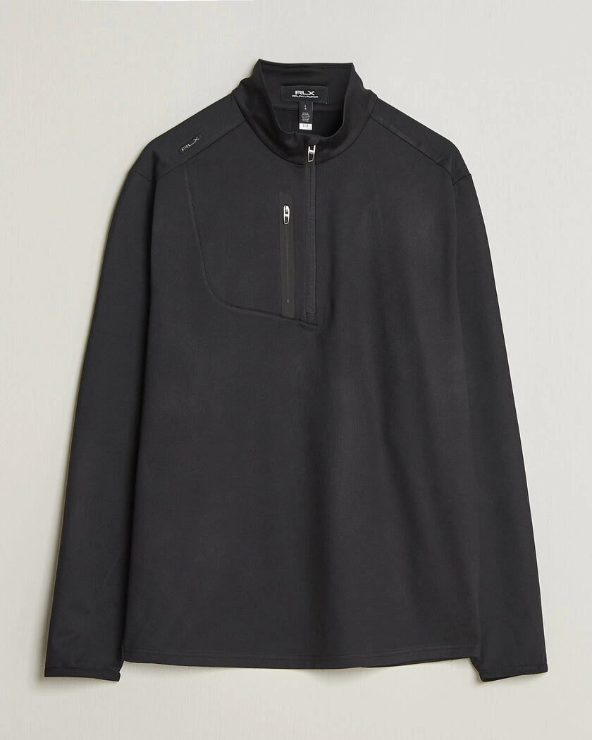 Polo Ralph Lauren Luxury Jersey Half Zip Polo Black – Musta