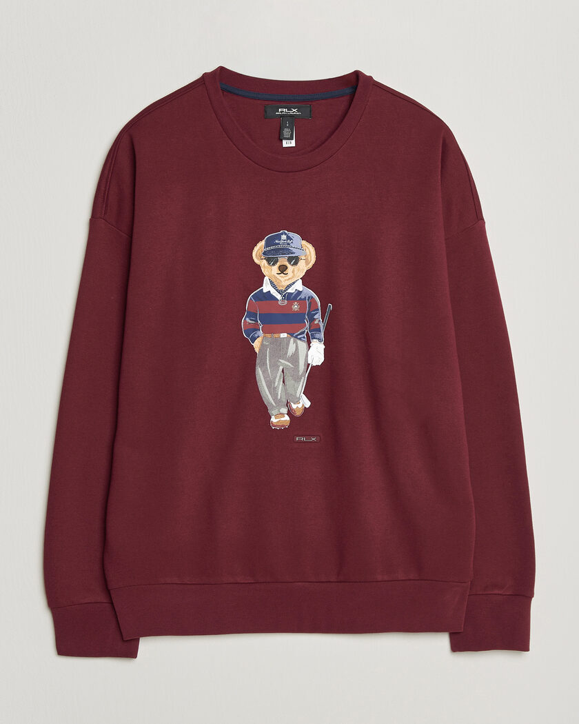 RLX Ralph Lauren Polo Ralph Lauren Magic Fleece Bear Sweatshirt Classic Wine – Punainen