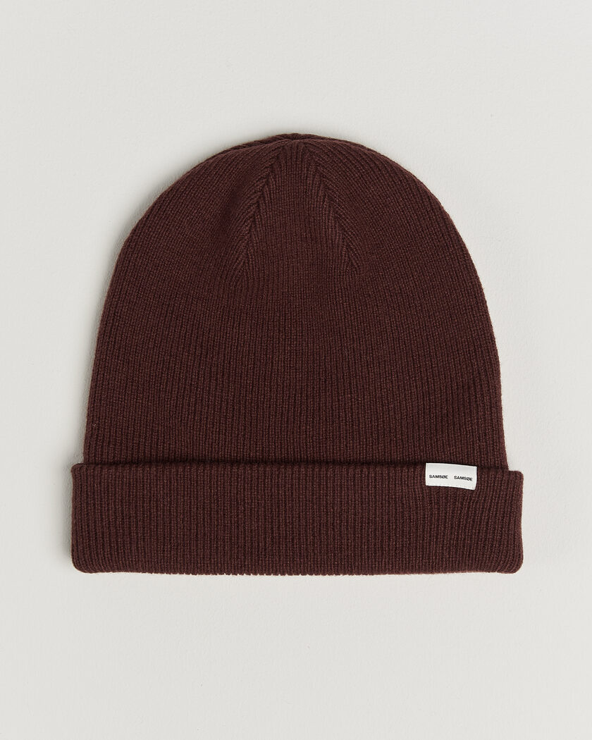 Samsøe Samsøe The Wool Beanie Bitter Chocolate – Punainen