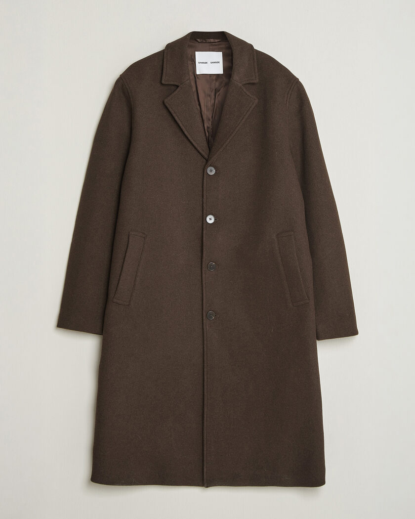 Samsøe Samsøe Falco Wool Coat Delicioso – Ruskea