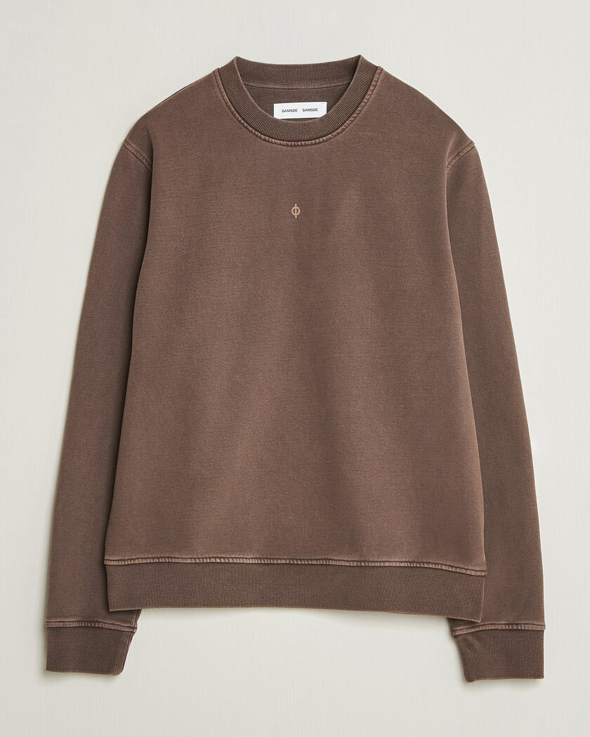 Samsøe Samsøe Ollie Washed Crew Neck Sweatshirt Delicioso – Ruskea