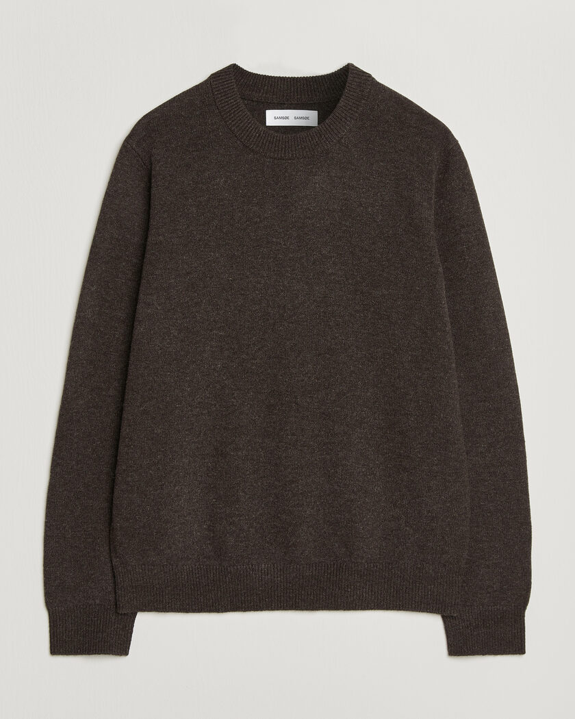 Samsøe Samsøe Isak Knitted Crew Neck Delicioso – Ruskea