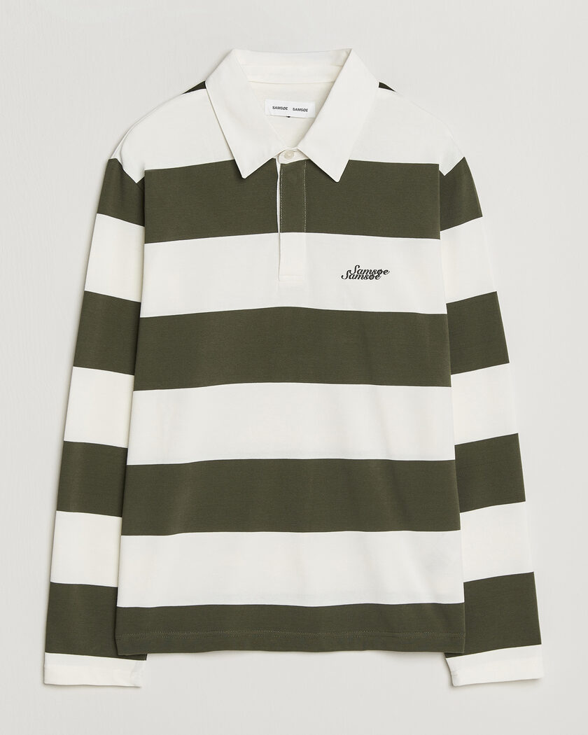 Samsøe Samsøe Kevin Barstriped Rugger Forest Night/White – Monivärinen