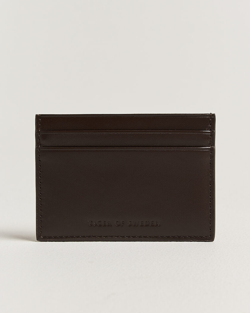 Tiger of Sweden Wake Leather Card Holder Dark Brown – Ruskea