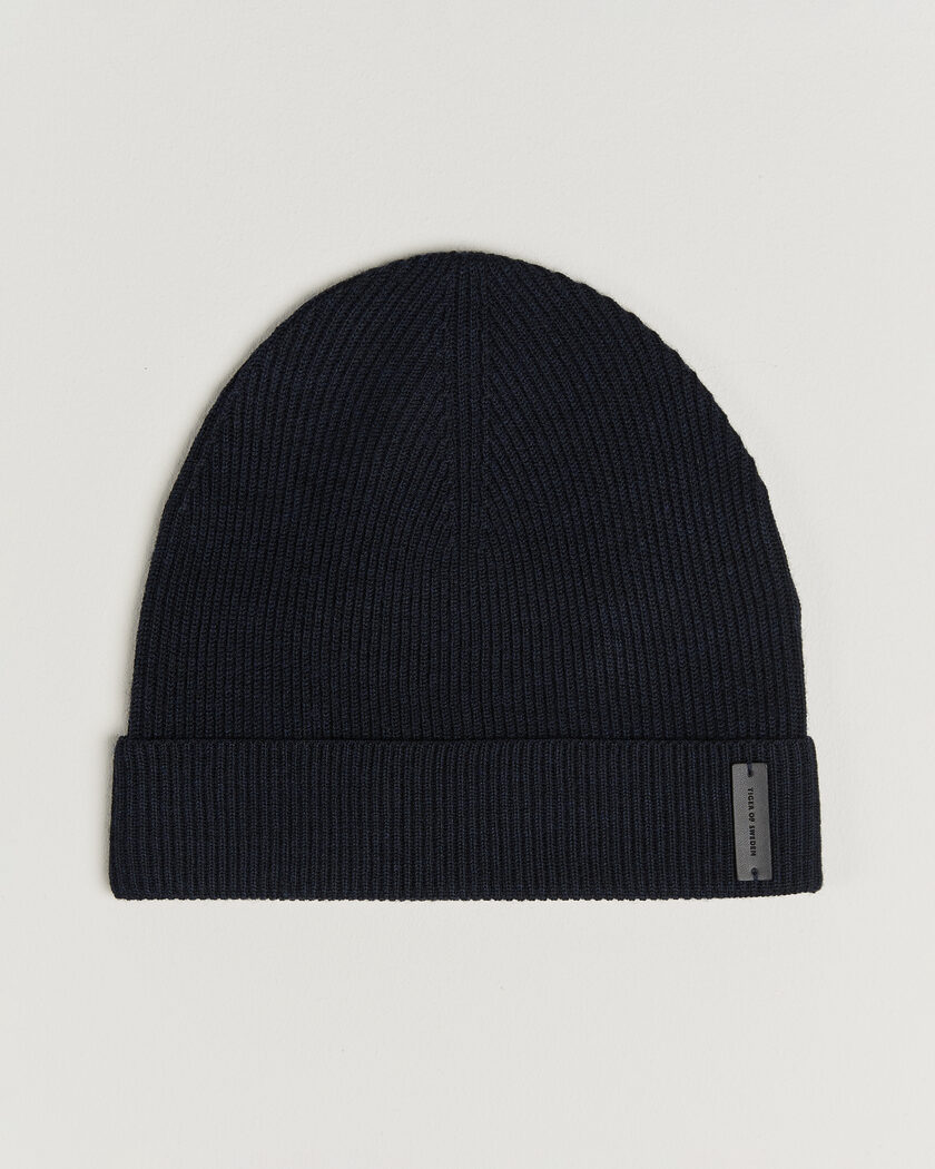 Tiger of Sweden Caldu Wool Beanie Light Ink – Sininen