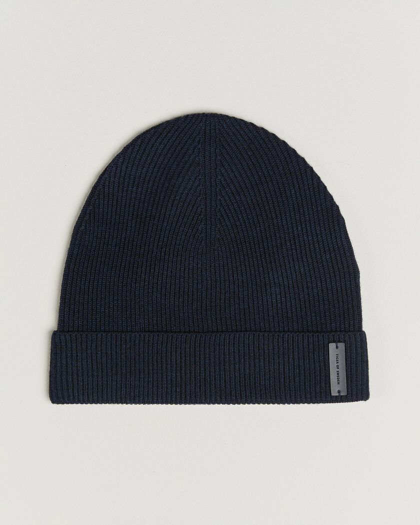 Tiger of Sweden Caldu Wool Beanie Light Ink – Sininen