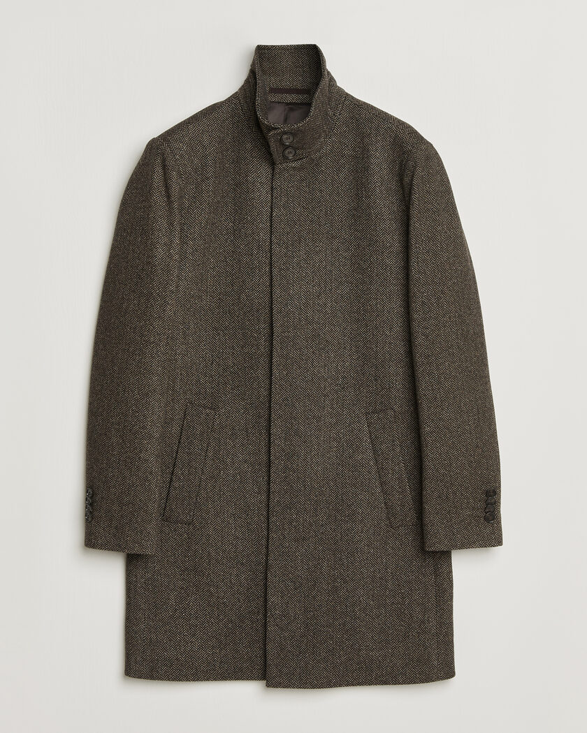 Tiger of Sweden Aleric Wool Herringbone Coat Brown – Ruskea