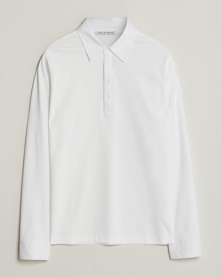 Tiger of Sweden Tanner Mercerized Cotton Polo Pure White – Valkoinen