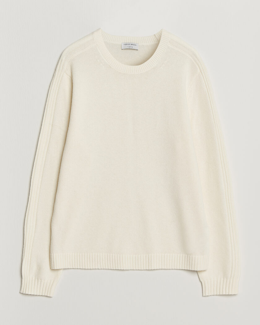 Tiger of Sweden Wilfred Wool/Cashmere Sweater Porcelain Cream – Valkoinen