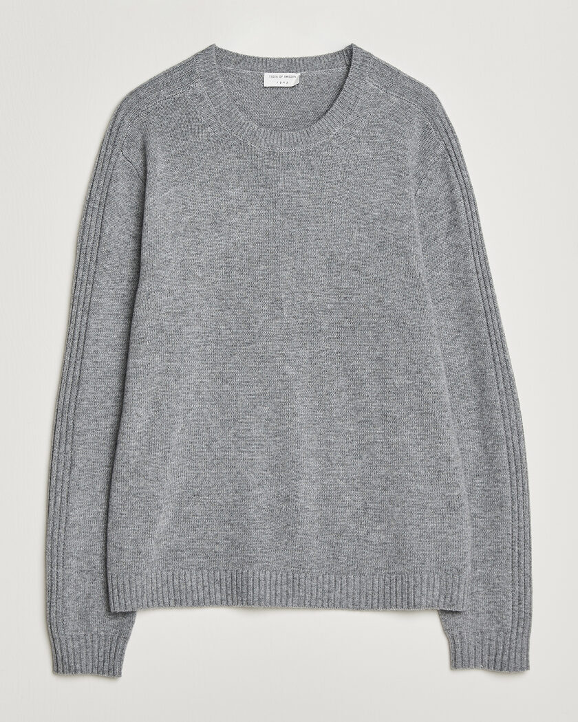 Tiger of Sweden Wilfred Wool/Cashmere Sweater Light Grey Melange – Harmaa