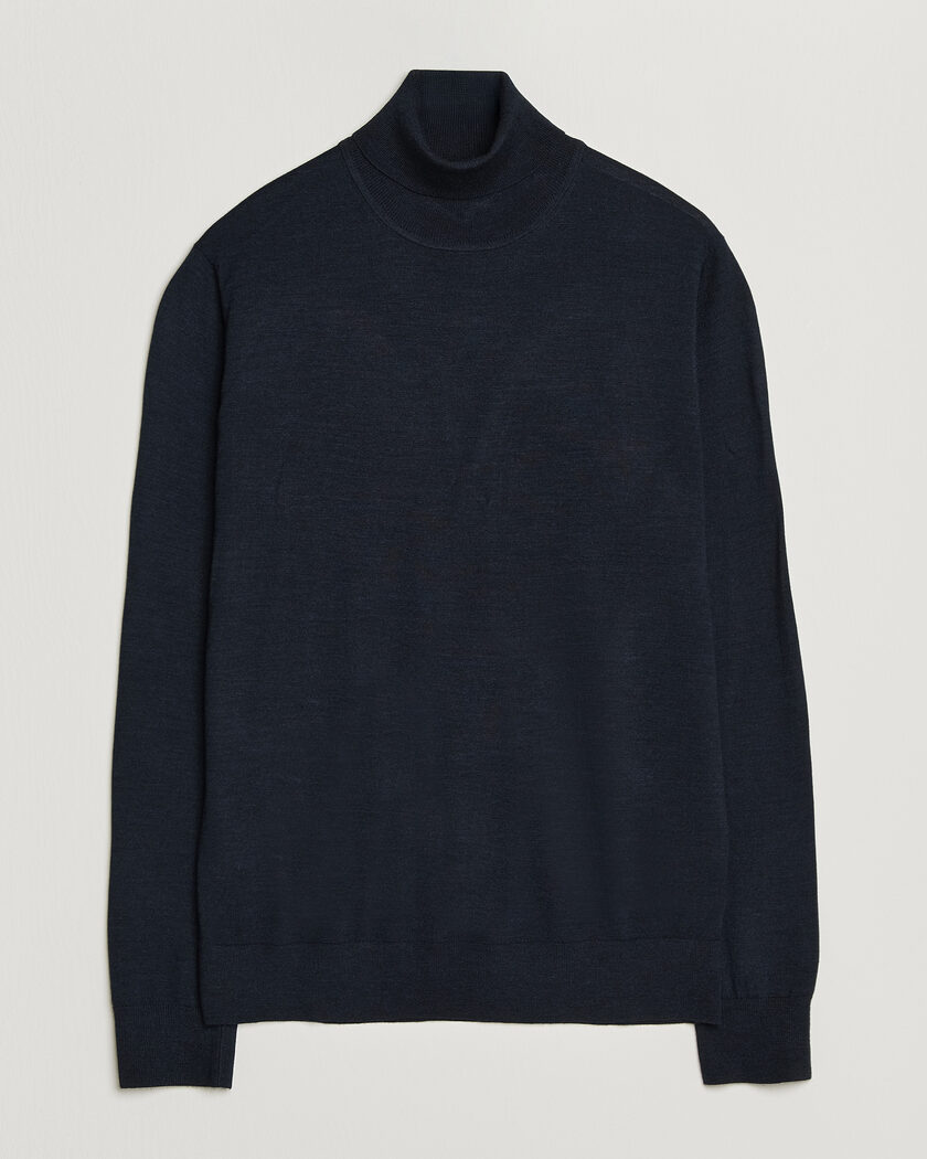 Tiger of Sweden Nevile Extra Fine Merino Polo Light Ink – Sininen