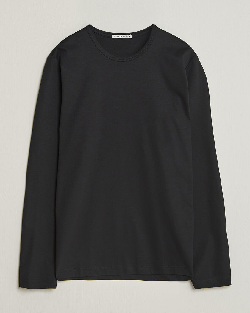 Tiger of Sweden Olaf Mercerized Cotton Long Sleeve T-Shirt Black – Musta